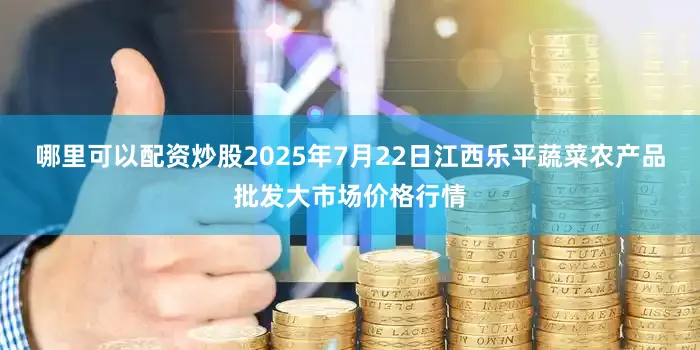 哪里可以配资炒股2025年7月22日江西乐平蔬菜农产品批发大市场价格行情